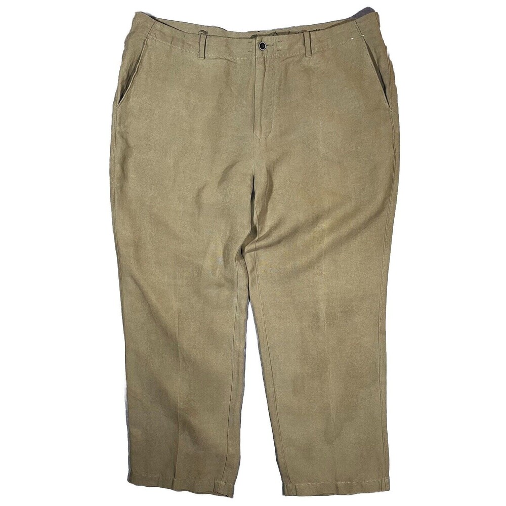 Tommy Bahama Pants Mens 40x30 Silk Linen Casual Beachwear Beige